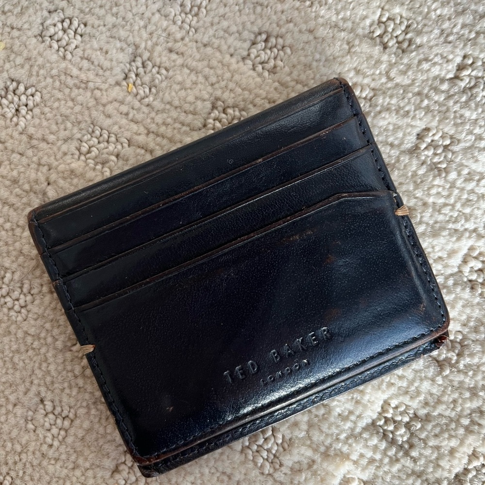 Ted Baker Navy Leather Wallet